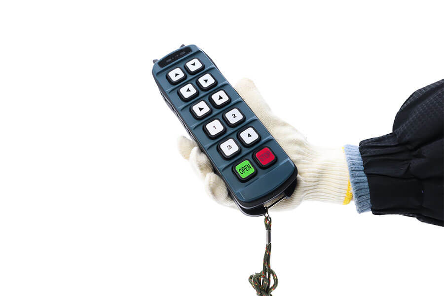 Push-button industrial radio remote control for sale, industrial wireless remote control display produced by Henan Nomi